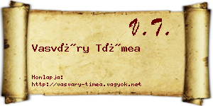 Vasváry Tímea névjegykártya