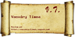 Vasváry Tímea névjegykártya