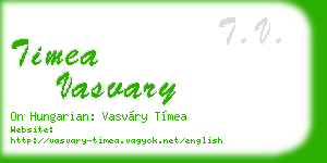 timea vasvary business card